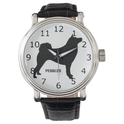 CUSTOM Shiba Inu Dog Silhouette Watch