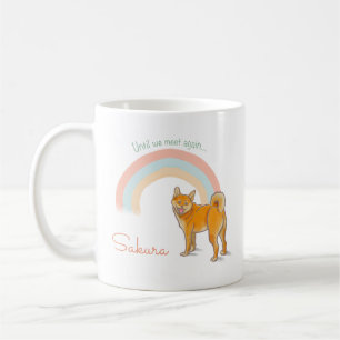Custom Shiba Inu Name & Photo Watercolor Memorial Coffee Mug