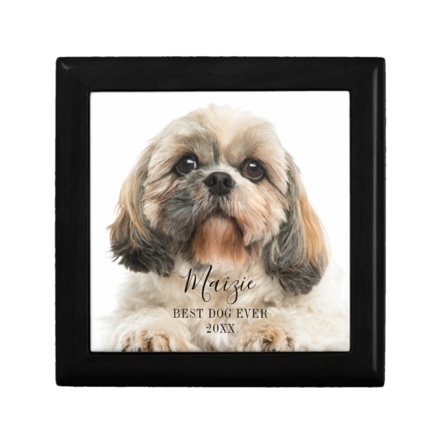 Custom Shih Tzu Dog Personalized Pet Photo Gift Box (Front)