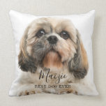 Custom Shih Tzu Dog Personalized Pet Photo Throw Pillow