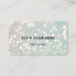 Custom Shimmering Bokeh Business Card