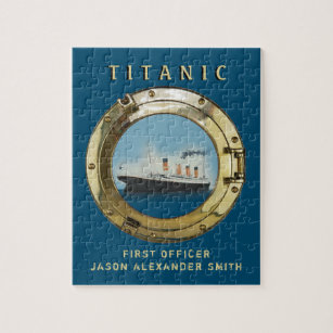 Custom Ship Officer Personalized Name Titanic  Jigsaw Puzzle