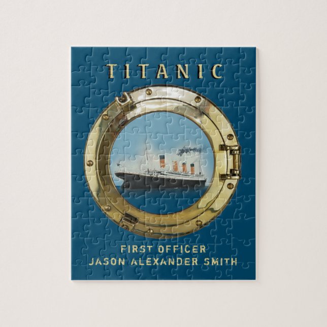 Custom Ship Officer Personalized Name Titanic  Jigsaw Puzzle (Vertical)