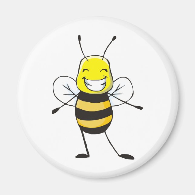 Custom Shirts : Happy Bee Shirts Magnet (Front)