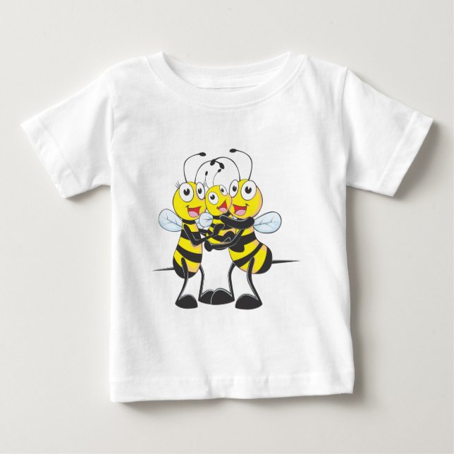 Custom Shirts : Happy Dad Mom Baby Bee Shirts (Front)