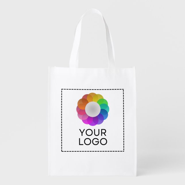 Custom Shopping Bag, Low Minimum Quantity Grocery Bag (Front)