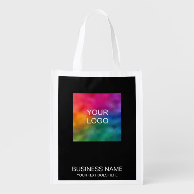 Custom Shopping Bags Business Company Logo Text (Front)