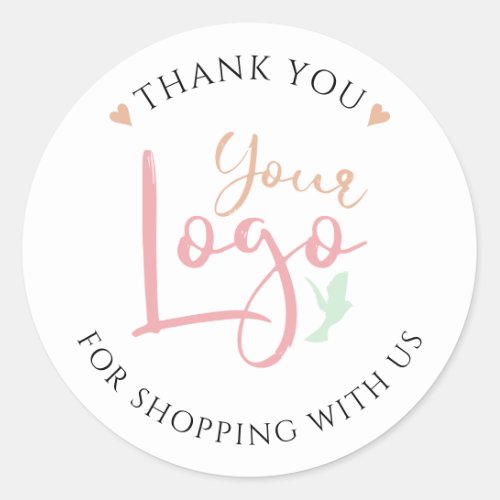 Custom Shopping Thank you Classic Round Sticker