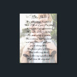 Custom short poem and overlaid photo canvas print<br><div class="desc">Easily upload your own image,  edit text and font ( color,  size,  style,  position ... ). For best results,  add an image with the "object" centered and  background as the margin.</div>