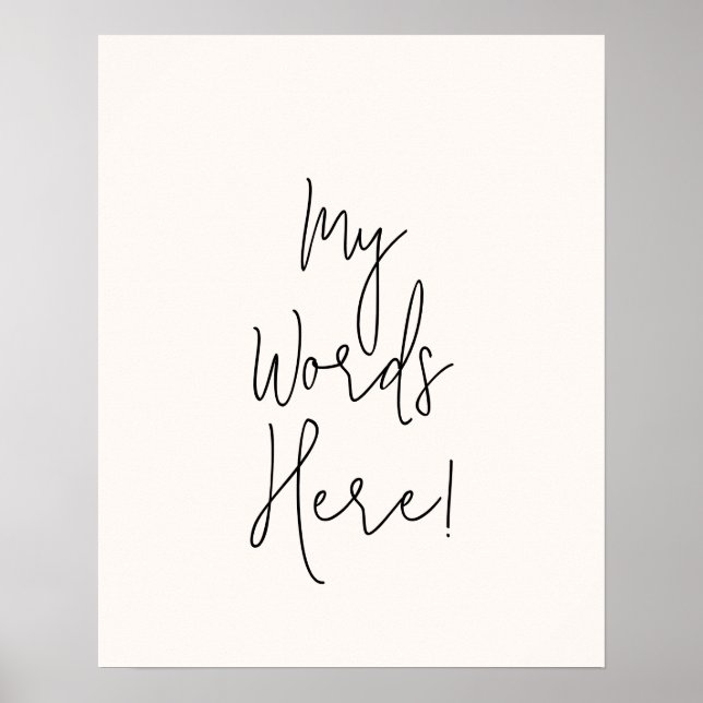 Custom Short Quote Script Framed Art Print (Front)