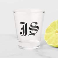Custom Shot Glass with Initials Personalized Bulk