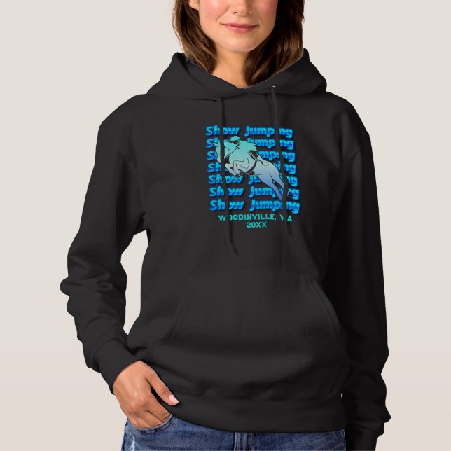 Custom Show Jumping Event or Location Date Name Hoodie (Front)