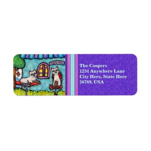 Custom Siamese Cats Return Address Labels