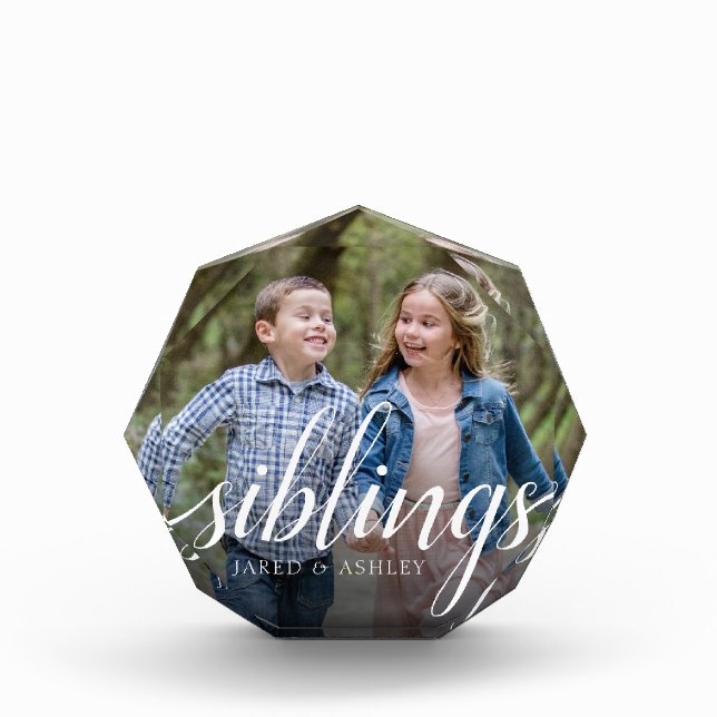 Custom Siblings Brother Sister Photo Handwriting (Front)