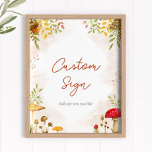 Custom Sign for Woodland baby Shower