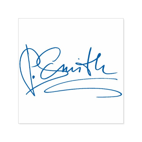Custom Signature Blue Self_inking Stamp