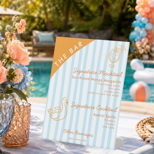 Custom Signature Drinks Mocktail Cocktail Bar Sign