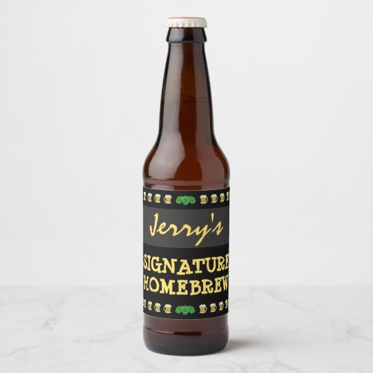 Custom Signature Homebrew Beer Bottle Label