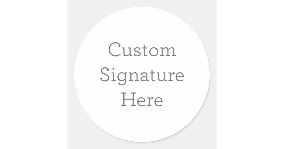 Custom Signature Sticker | Zazzle