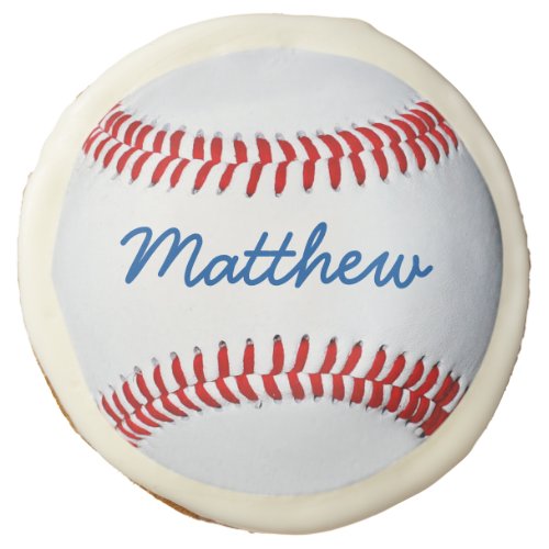 Custom Signed Baseball Theme Party Fun Sugar Cookie