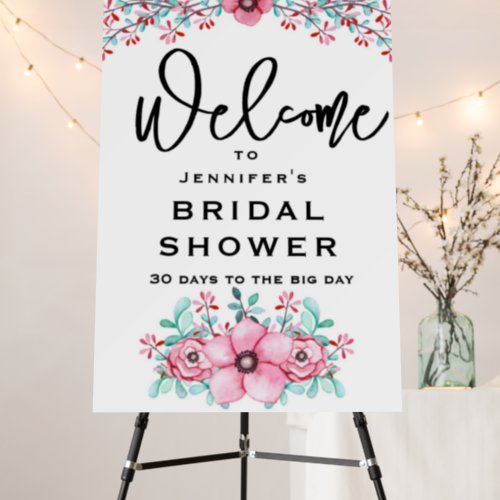 Custom Signs Elegant Script Wedding Welcome Foam Board