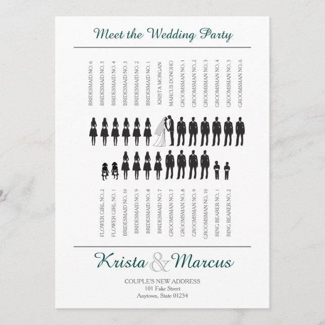 Custom Silhouettes Ceremony Program (Front)