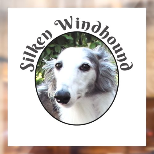 Custom Silken Windhound  Window Cling