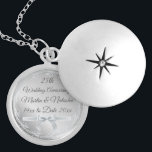 Custom Silver 25th Anniversary Gifts for Wife on Locket Necklace<br><div class="desc">Custom Silver 25th Anniversary Gifts for Wife on Celebrate 25 years of love with a truly special gift that your wife will cherish forever. Our custom personalized silver 25th anniversary gifts feature a locket necklace that can be engraved with you and your wife's name, special date or message to make...</div>