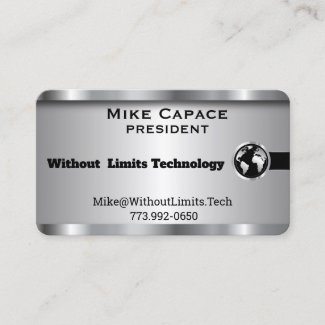 Custom - Silver and Black Business Design Business Card