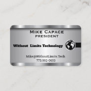 Custom - Silver And Black Business Design Business Card at Zazzle