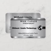 Custom - Silver and Black Business Design Business Card (Front/Back)