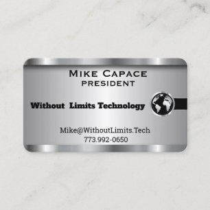 Custom - Silver and Black Business Design Card