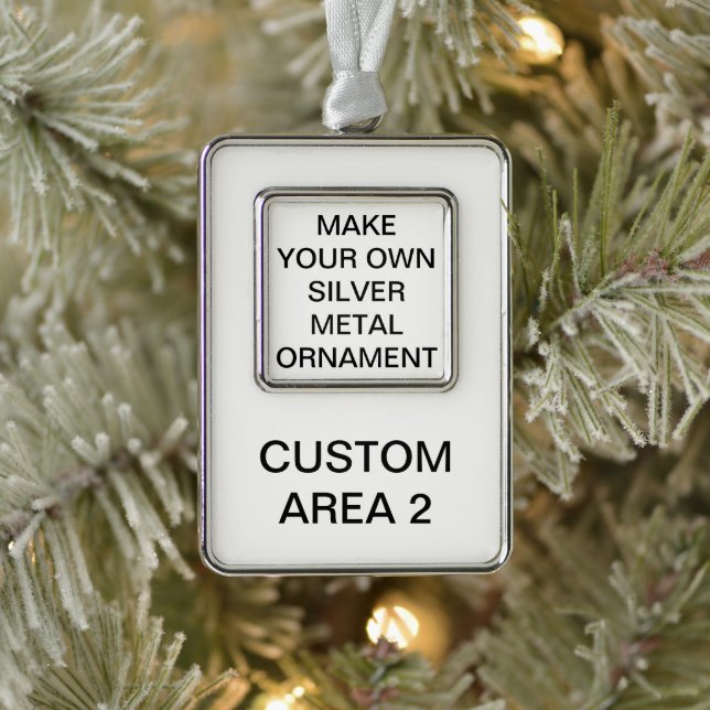 Custom Silver Color Metal Christmas Tree Ornament (Tree)