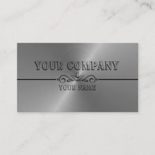 Custom Silver Effect Metallic Business Card