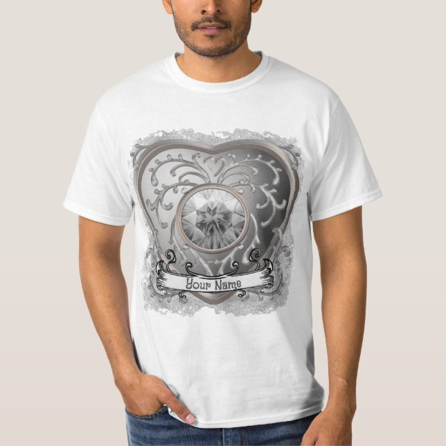 Custom Silver Fairy Heart  t-shirt (Front)