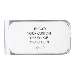 Custom silver finish money clip