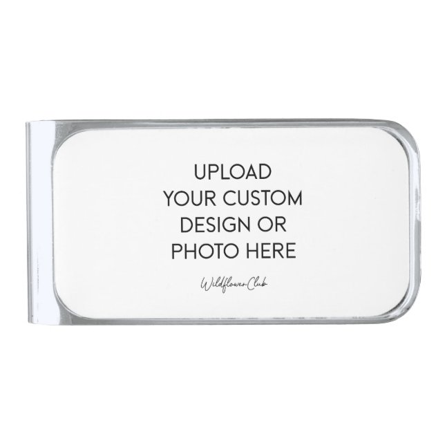 Custom  silver finish money clip (Front)