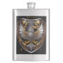 Custom Silver Gold Eagle Flask