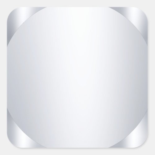Custom Silver Look Glamorous Blank Template Square Sticker