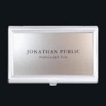 Custom Silver Look Glamorous Design Template Business Card Case<br><div class="desc">Custom Silver Look Glamorous Design Template Professional Business Card Holder.</div>