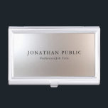 Custom Silver Look Glamorous Design Template Business Card Case<br><div class="desc">Custom Silver Look Glamorous Design Template Professional Business Card Holder.</div>