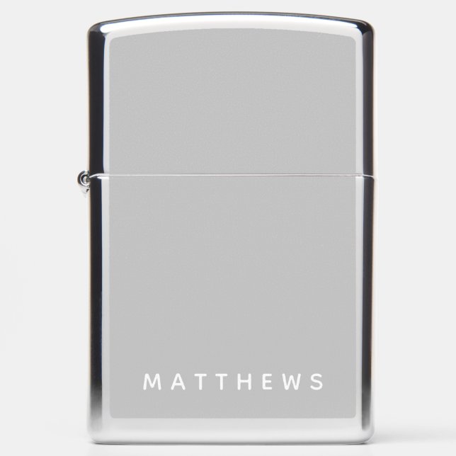Custom Silver Personalized Name Zippo Lighter (Front)
