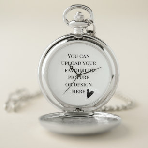 Custom silver pocket watch