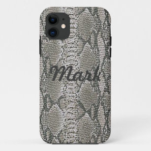 Custom Silver Snake Skin iPhone 5 Case