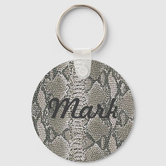 Custom Silver Snake Skin Key Chain (Front)