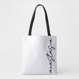 Custom Simple Black and White Tote - Customize It