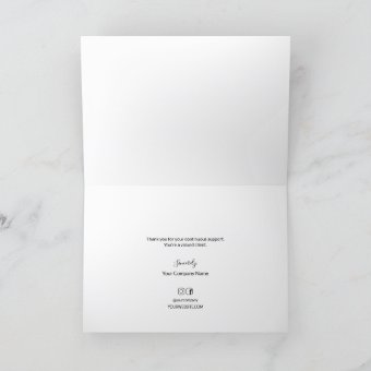 Custom Simple Business Customer Appreciation Thank You Card 