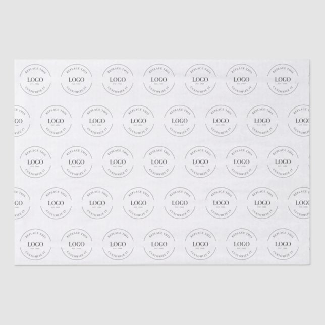 Custom Simple Business logo Branded Tissue Paper (Front)