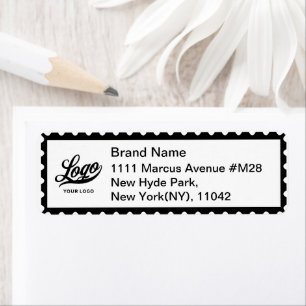 Custom Simple Business logo Company Adress Post Label