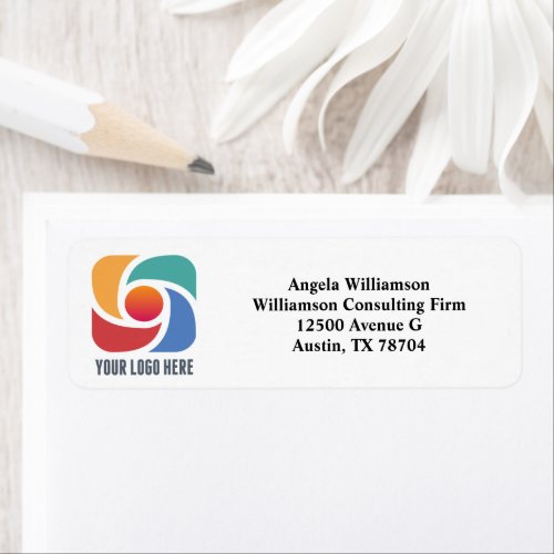 Custom Simple Business Logo Company Return Address Label